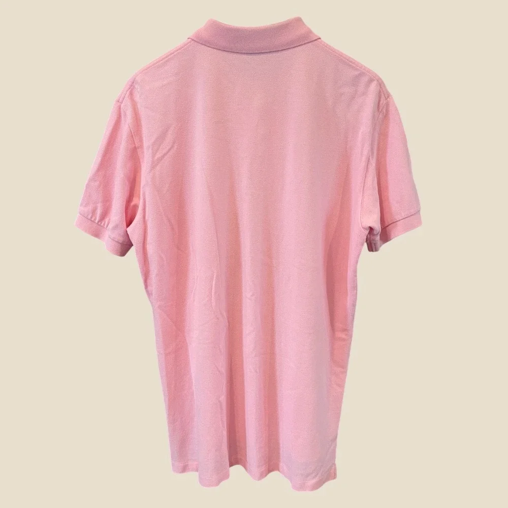 Polo Ralph Lauren Mens Pink Short Sleeve Cotton Pique Polo Shirt Size M